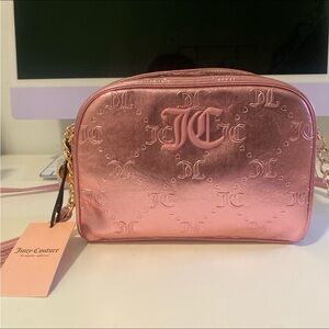 NEW JUICY COUTURE HOT PINK HERITAGE SHOULDER BAG